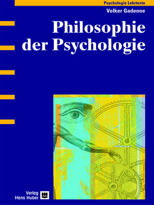 cover image of Philosophie der Psychologie